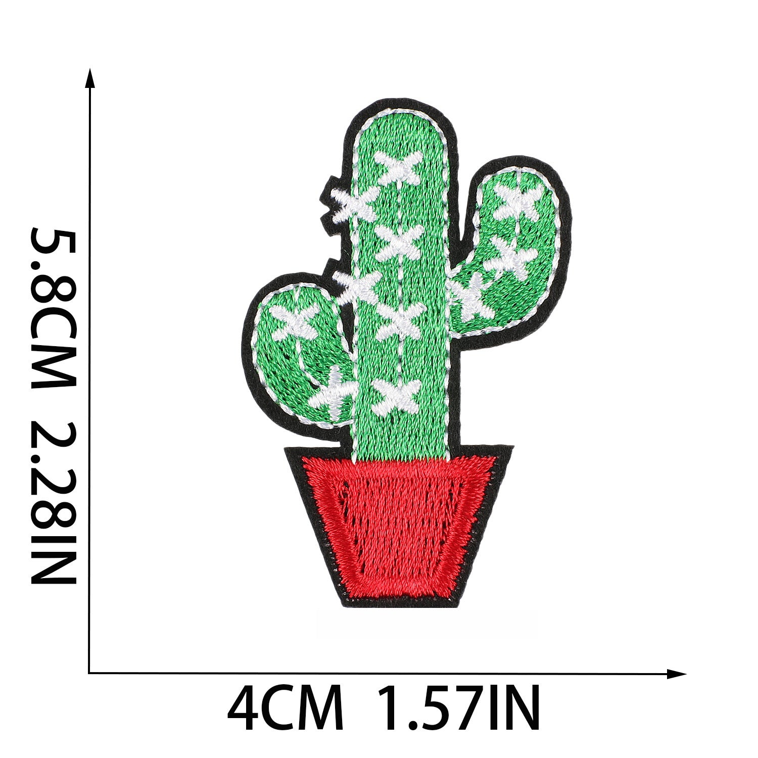 Wholesale cartoon mouth patch cactus clothes decorative embroidery stickers